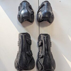 Set of 4 Unbranded Black Horse Show Jumping Boots - Full Size